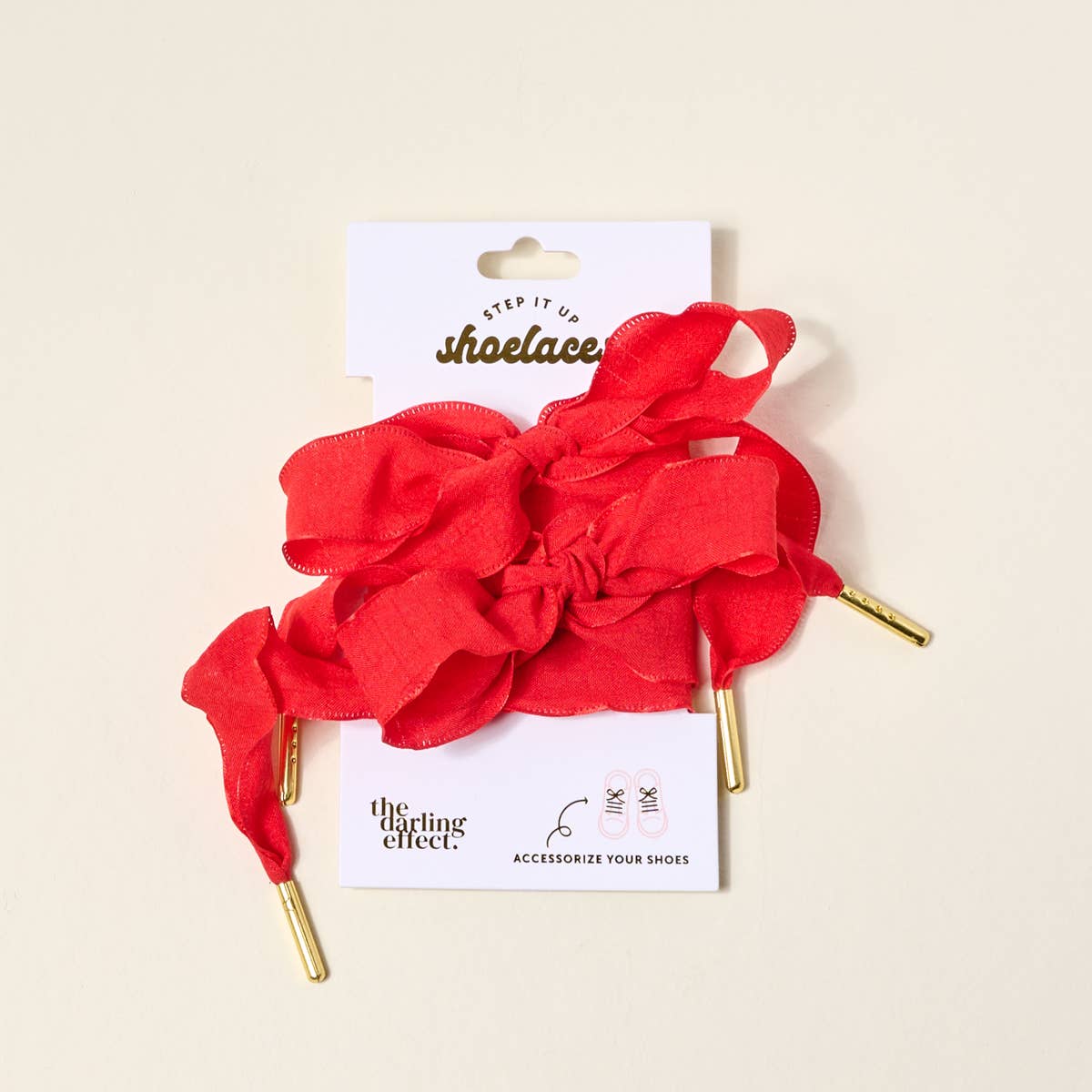 Step It Up Shoelaces–Frilly Red