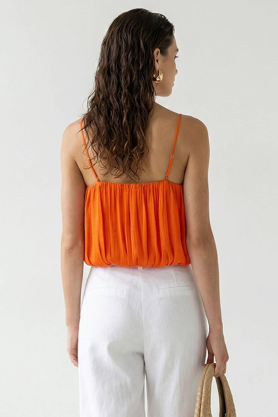 Orange Bubble Tube Top