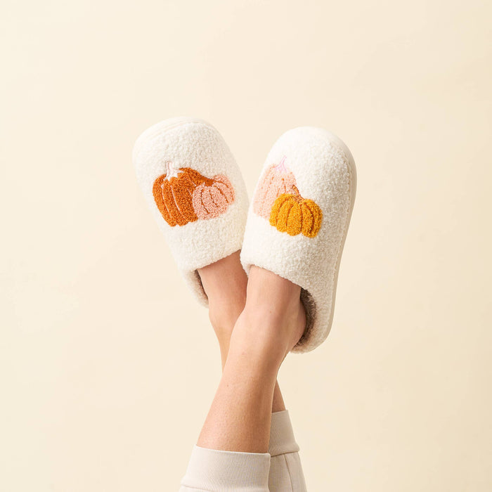 Pumpkin Fuzzy Slippers