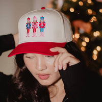 Nutcrackers Vintage Christmas Trucker Hats (Red)
