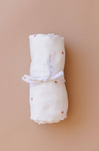 Strawberry Muslin Swaddle Blanket