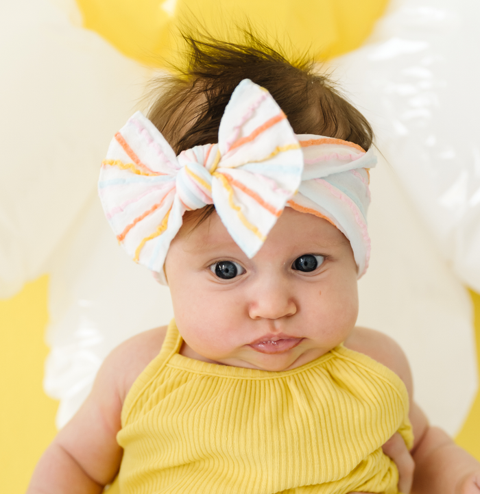 Patterned Knot soft nylon headband: Circus Stripe