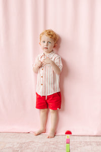 Red Hugo Twill Shorts