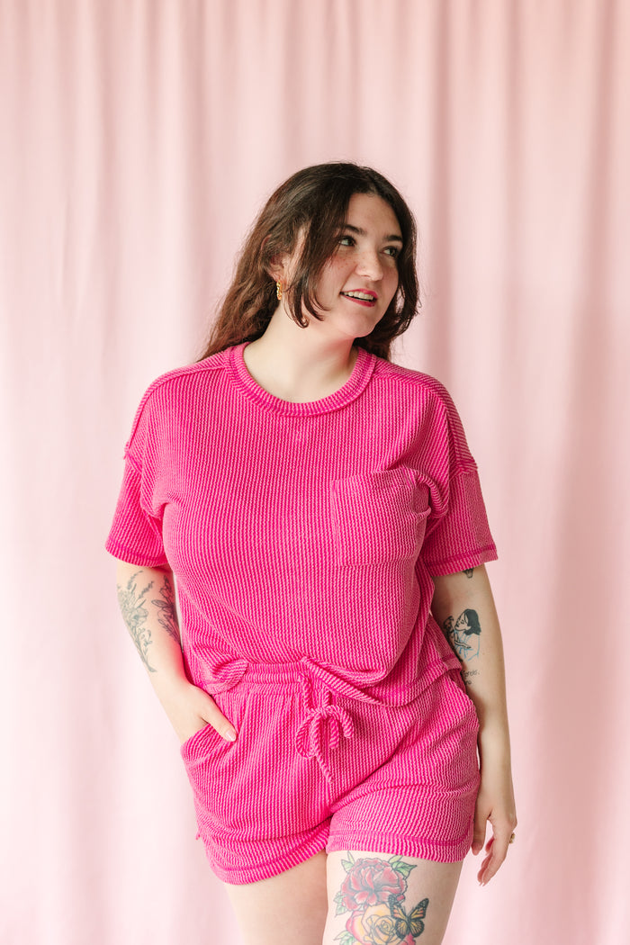 Pink Double Knit Set
