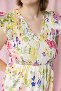 Leonie Floral Tiered Midi Dress