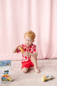 Red Hugo Twill Shorts