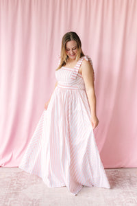 Pink Stripe Maxi Dress