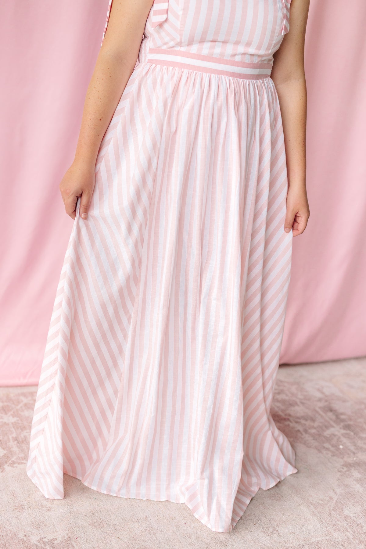 Pink Stripe Maxi Dress