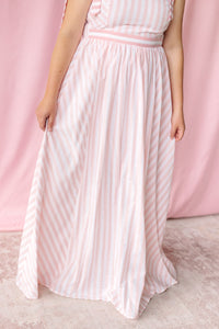 Pink Stripe Maxi Dress