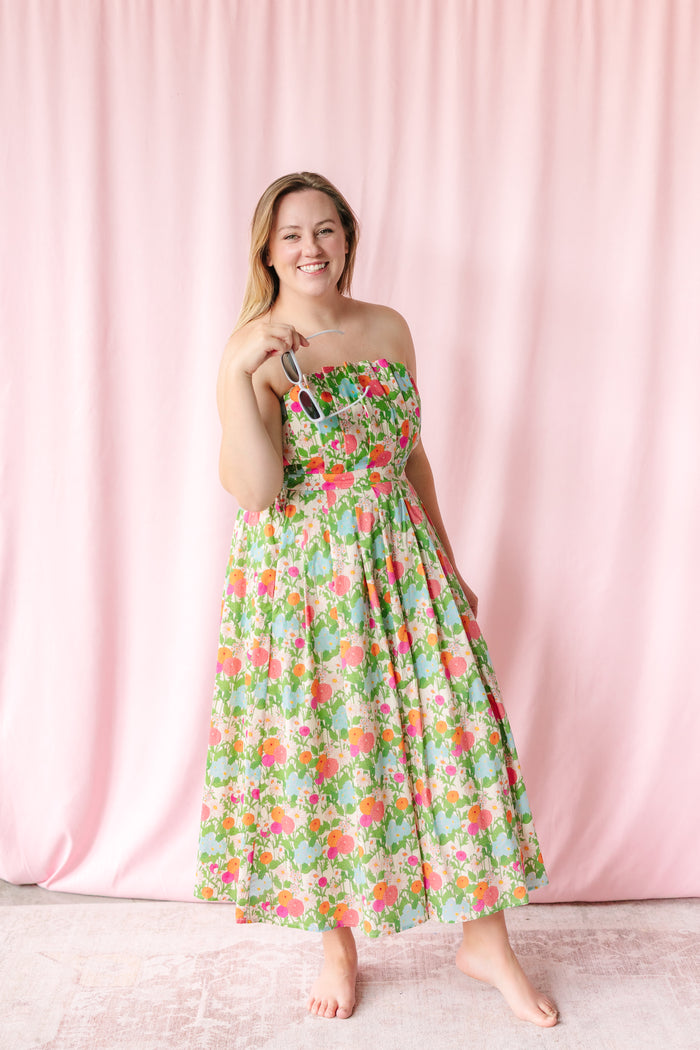 Pleated Top Marigold Dress