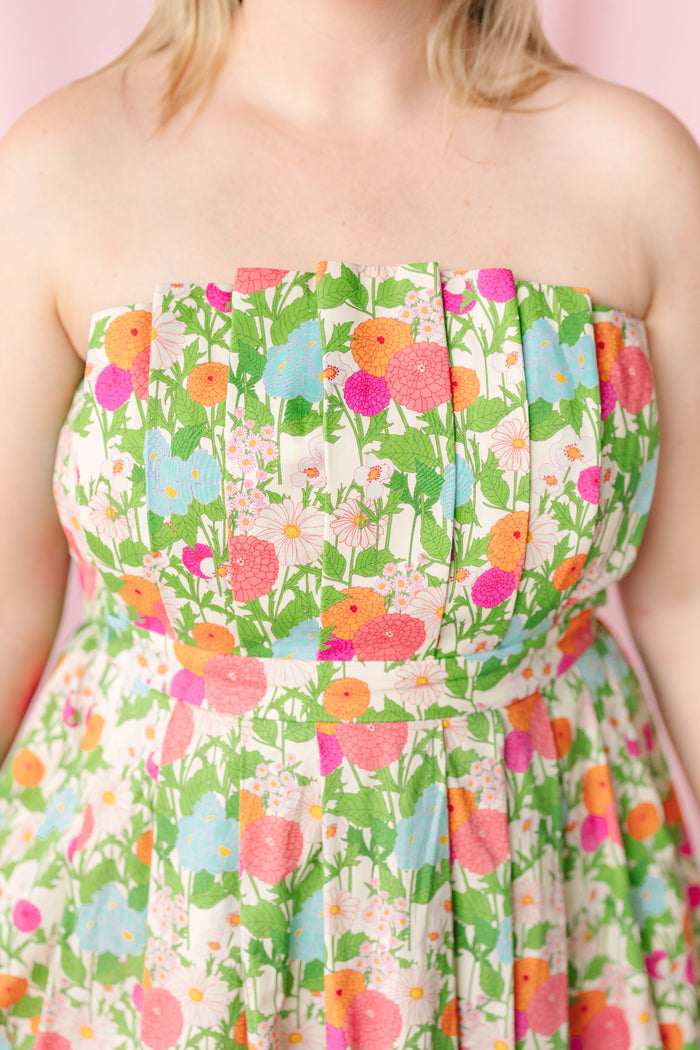 Pleated Top Marigold Dress