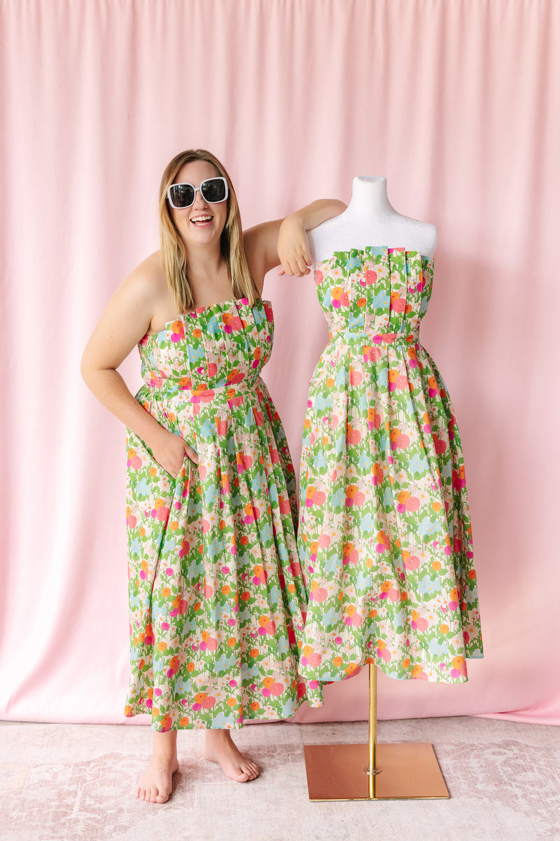 Pleated Top Marigold Dress