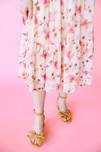 Smocked Floral Puff Sleeve Dress
