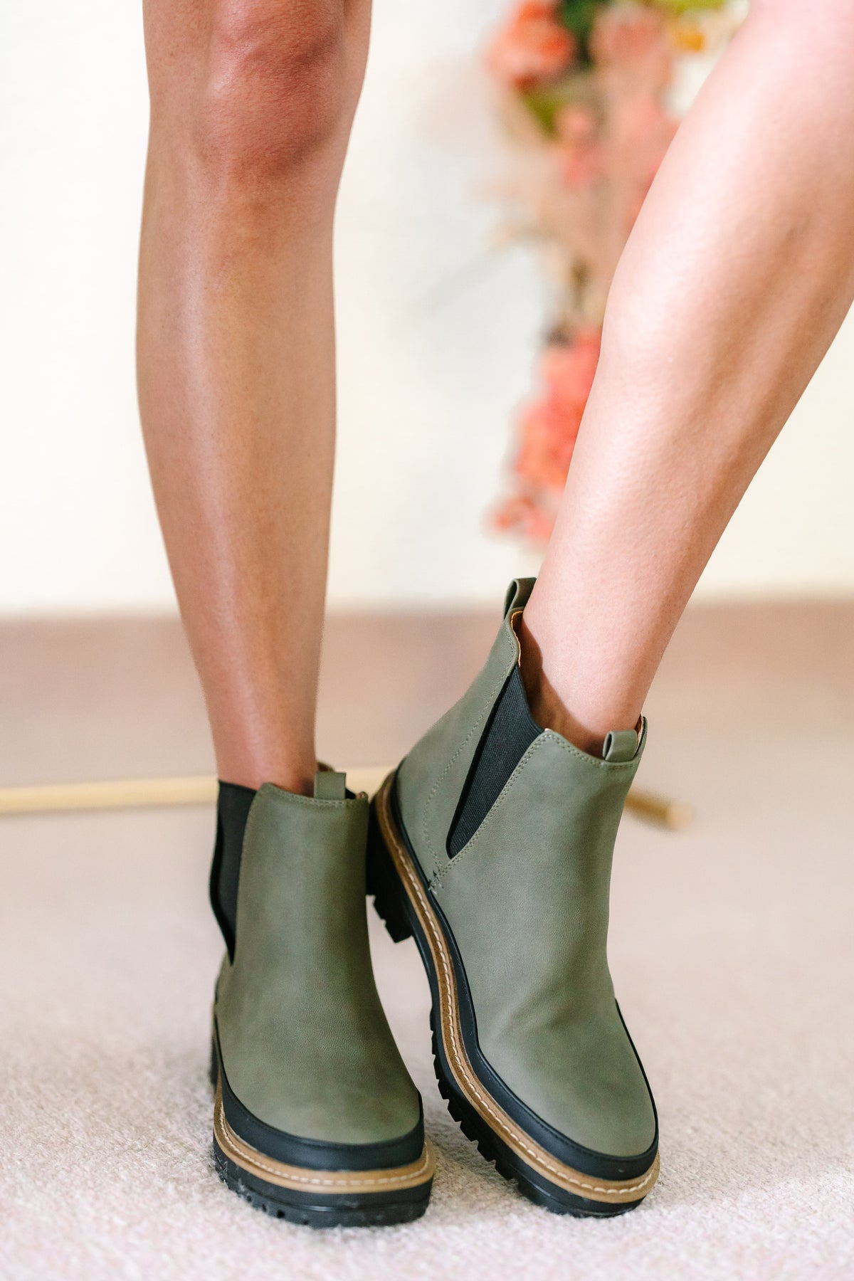 Hunter Green Bootie