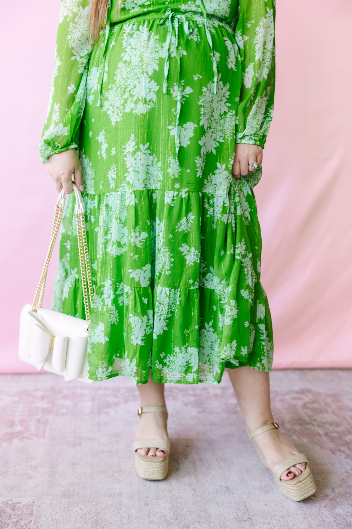 Floral Kristen Tiered Midi Dress