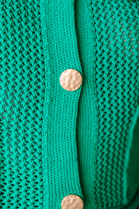 Green Loose Knit Vest