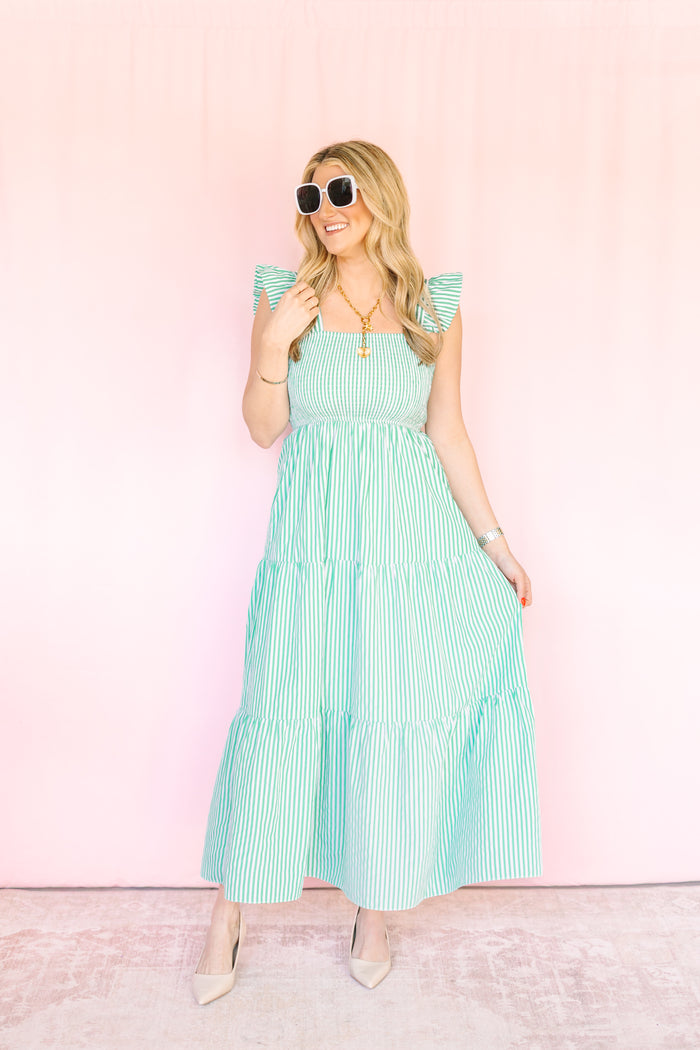 Green Stripe Maxi