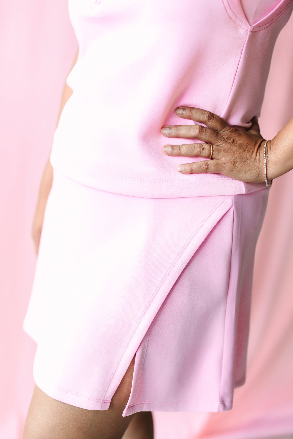 Candy Pink Soft Modal Skirt