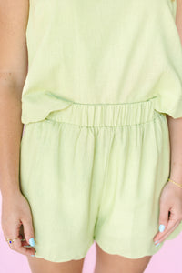 Kiwi Scalloped Trim Shorts