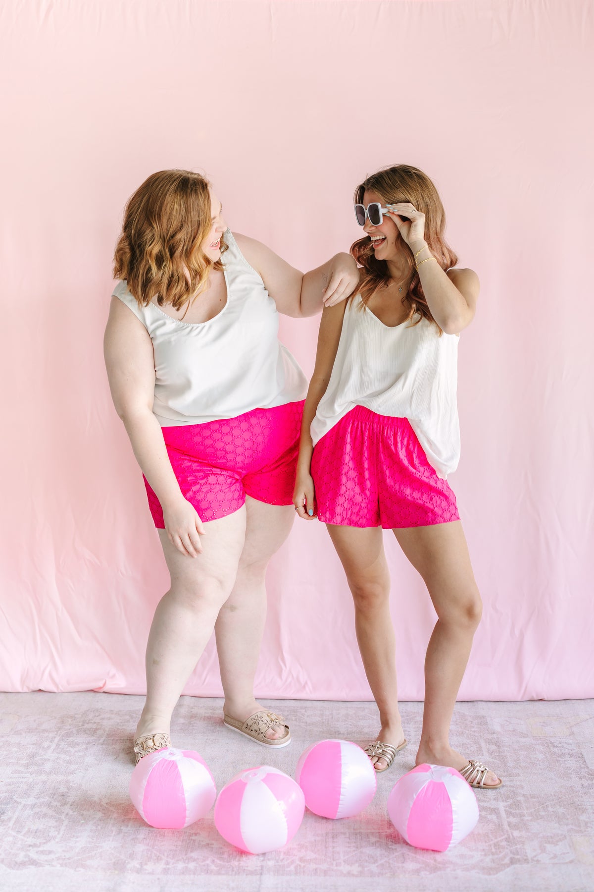 Fuchsia Eyelet Shorts
