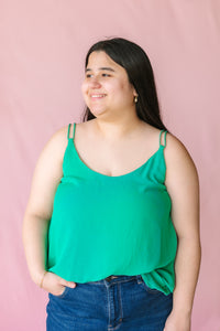 Kelly Green Crinkle Cami