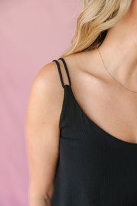 Black Crinkle Cami