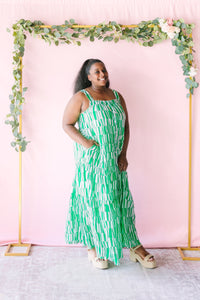 Green Button Down Sundress