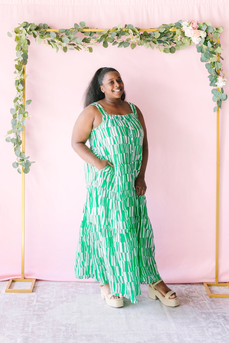 Green Button Down Sundress