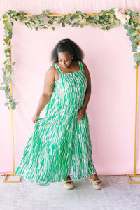 Green Button Down Sundress