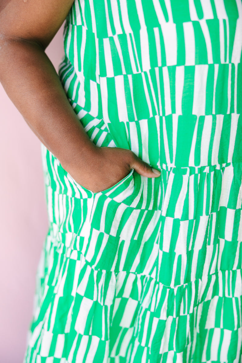 Green Button Down Sundress