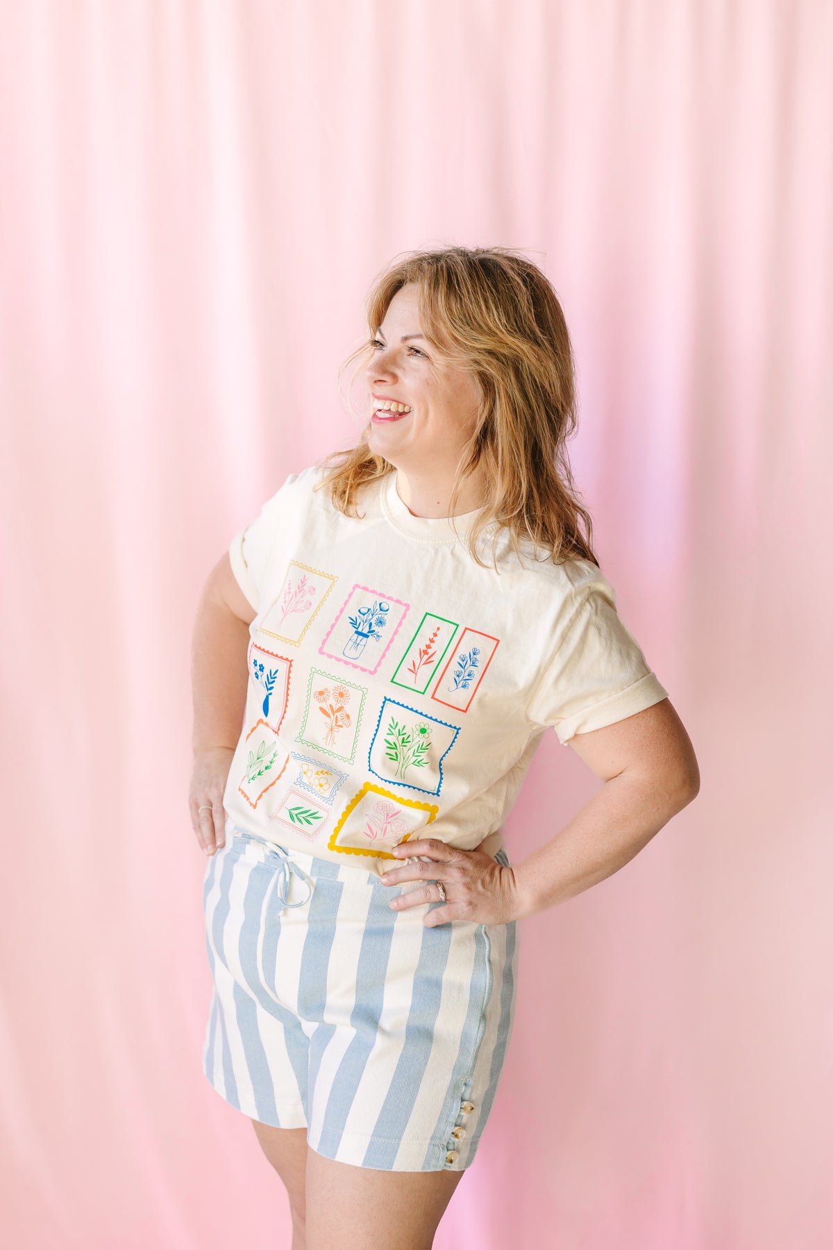 Floral Stamps Graphic Tee
