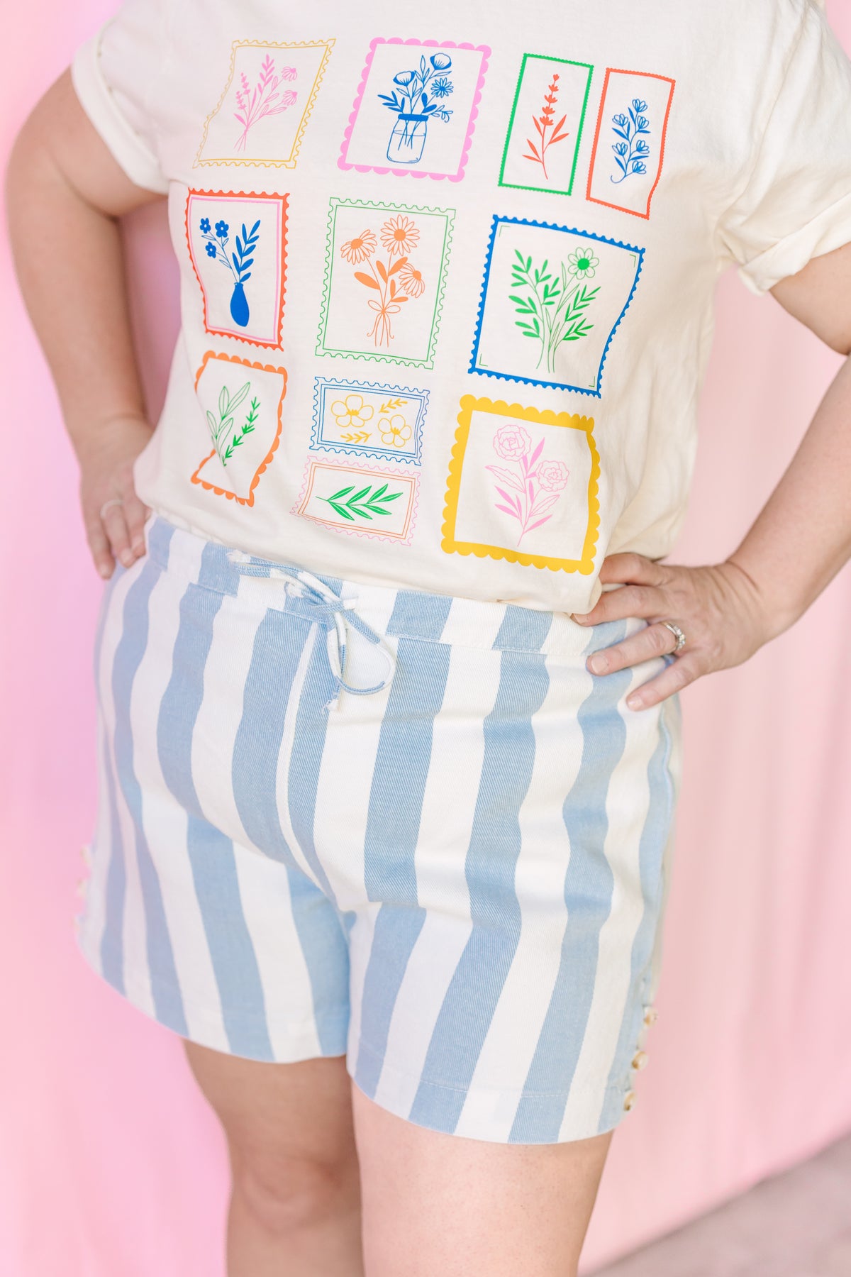 Floral Stamps Graphic Tee