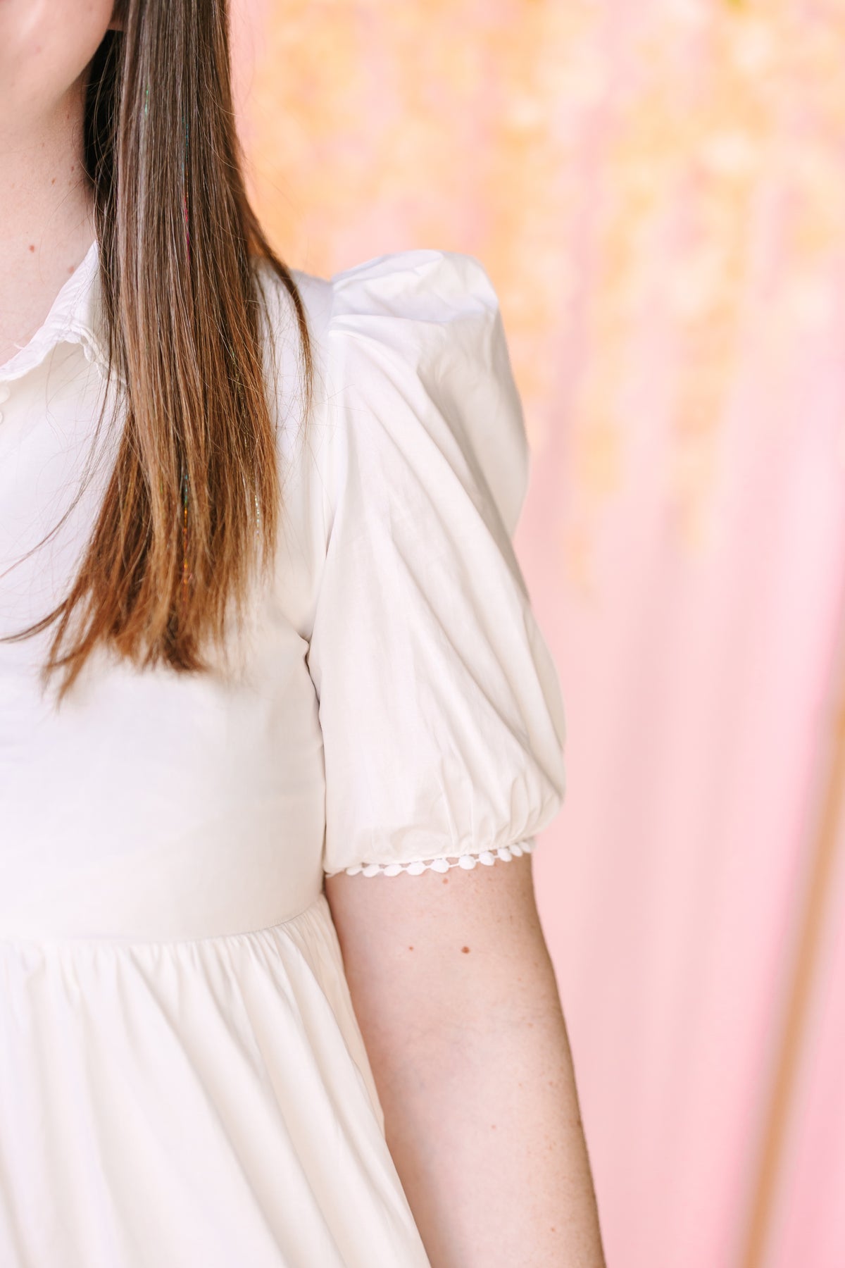 White Button Up Midi Dress