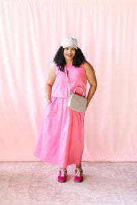 Pink Tank Midi Dress