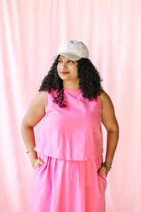 Pink Tank Midi Dress