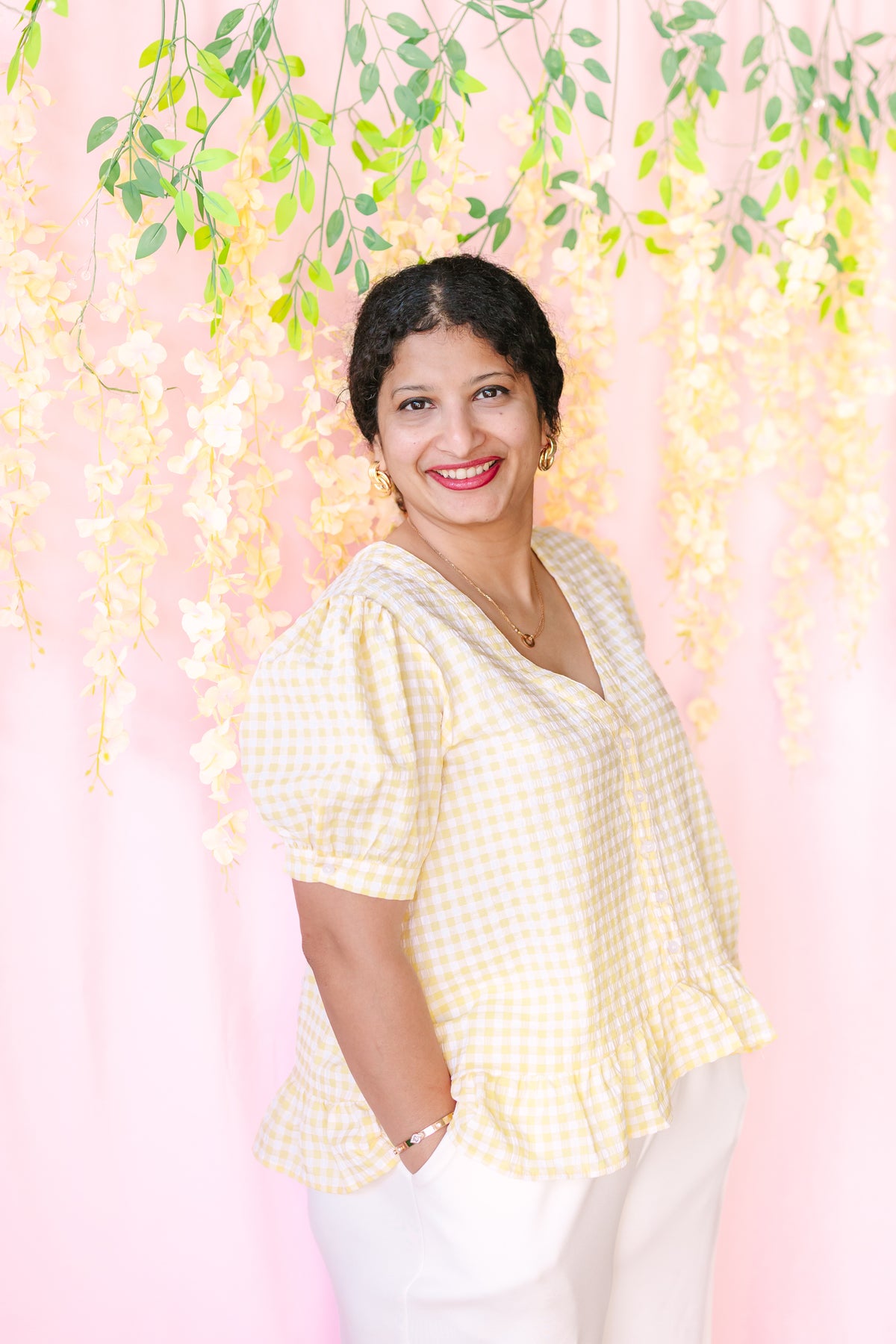 Yellow Gingham Blouse