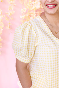 Yellow Gingham Blouse