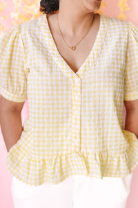 Yellow Gingham Blouse