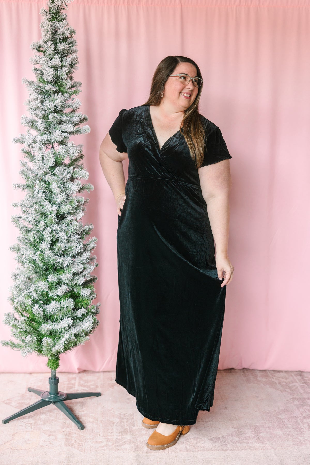 Black Velvet Maxi Dress