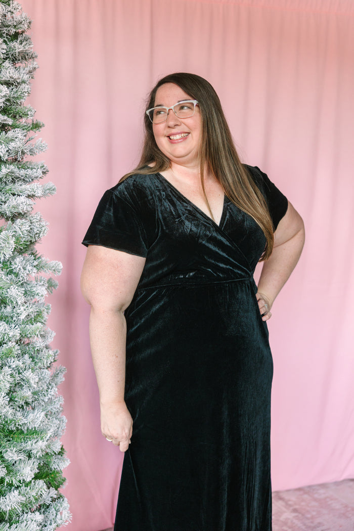 Black Velvet Maxi Dress