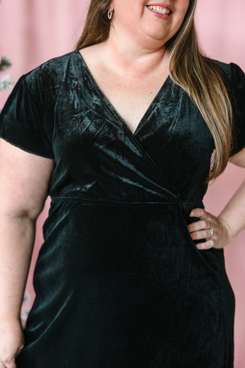 Black Velvet Maxi Dress