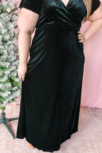 Black Velvet Maxi Dress