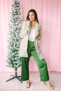 Green Satin Pants