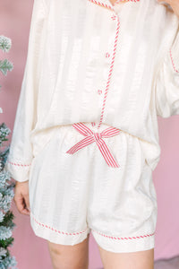 Candy Cane Trim Pajama Set