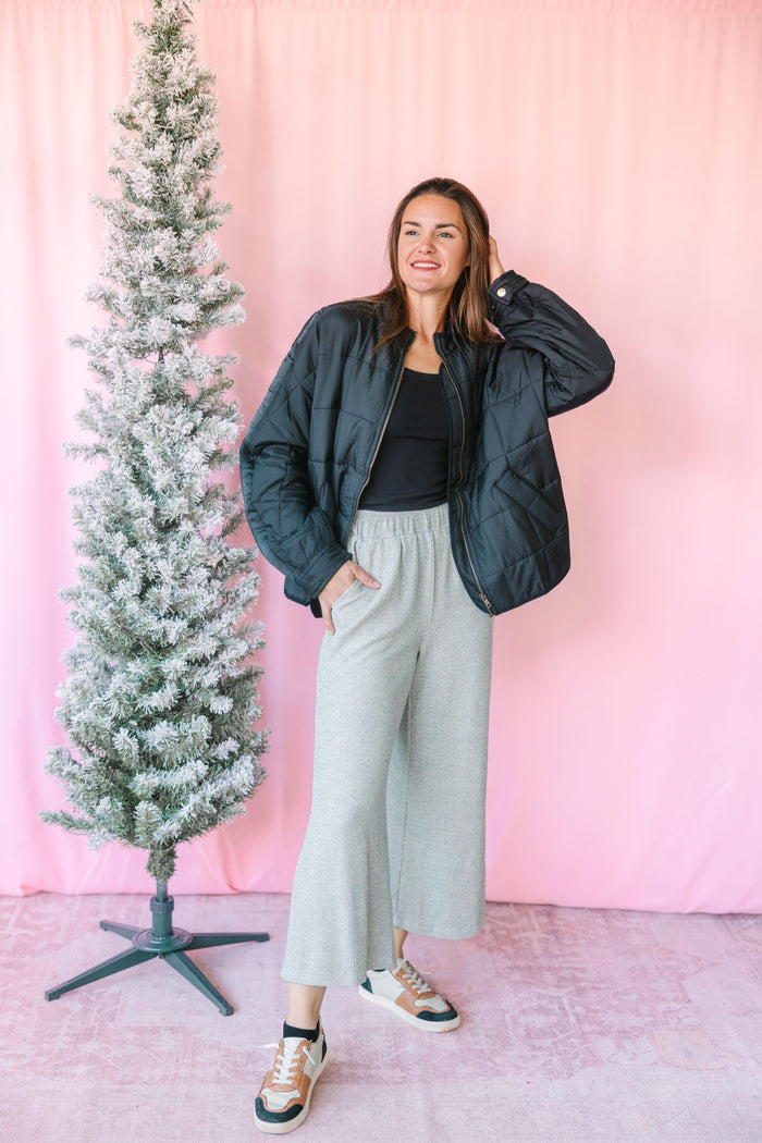 Black Quilted Jacket