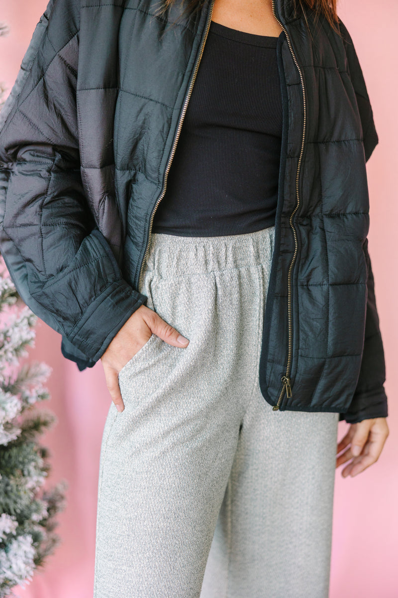 Black Quilted Jacket