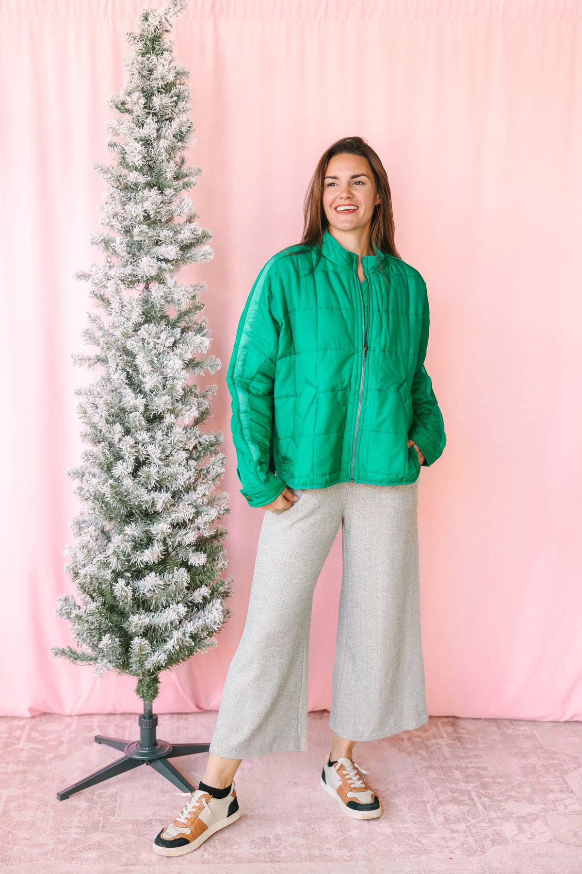 Green Quilted Jacket