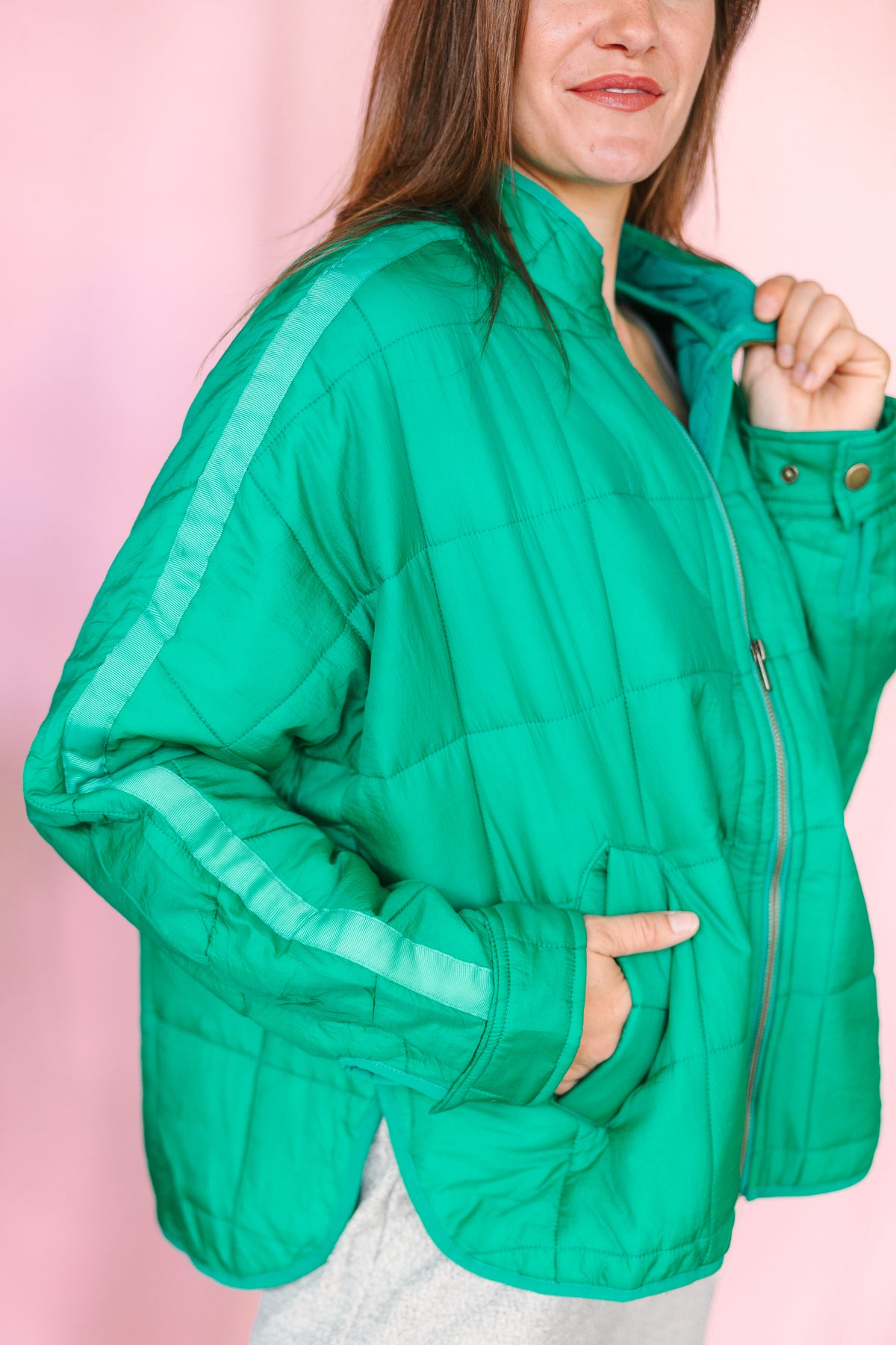 Green Quilted Jacket