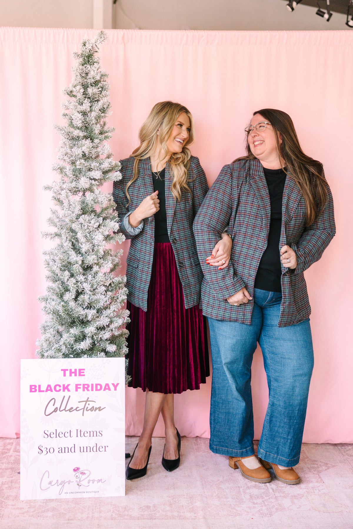 Navy Houndstooth Blazer