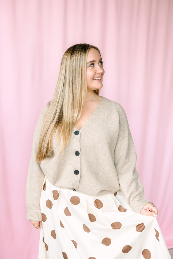 Polka Dot Midi Skirt